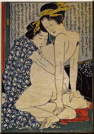 ancient japanese lesbian porn - 9 best shunga images on Pinterest | Japanese art, Japanese prints and  Erotic art