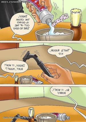 Cartoon Shaving Porn - Father shaves his daughters pussy | Porn Comics