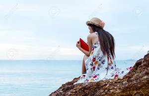 Alone Girls Reading Porn - Alone on beach porn - Photo asian woman reading book alone at beach lonely  with wearing