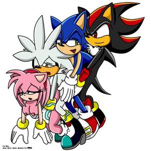 Bisexual Cartoon Porn Sonic - e621 amy_rose anal anal_penetration anthro anthro_on_anthro big_eyes  big_head bisexual bisexual_sandwich black_fur blue_fur breasts clothing  female ...