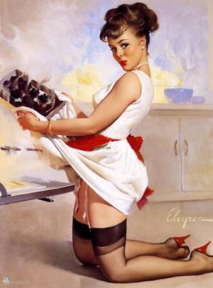 50s Style Housewife Porn - sexy 1950s style housewife cooking