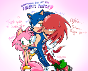 Bisexual Cartoon Porn Sonic - Rule 34 - amy rose anal anal sex anthro balls bisexual bisexual sandwich  blush blush lines bodily fluids closed eyes clothing cum cum in ass cum  inside dialogue drooling echidna ejaculation eulipotyphlan