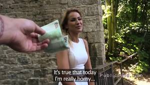 blonde outdoor pov - Blonde anal fucked outdoor pov for money - scene 1