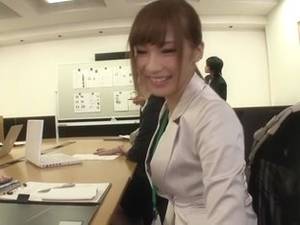 Exotic Office Porn - Fabulous Japanese model Anna Anjo in Exotic office, stockings JAV video