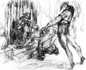 Nazi Gay Sex Drawing - anonymous 'Toreador' around 1940, most likely Pavel Tchelitchev
