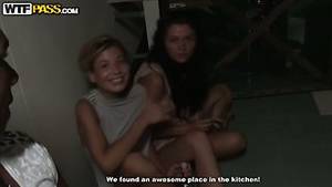 Drunk Brunette Porn - Drunk brunette Bella with nice smooth doesn't refuse to suck a dick for cum