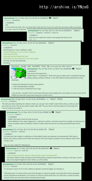 4chan Baby Porn - These posts on a 4chan thread talking about a Child Porn Victim :  r/PedoLogic