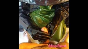 gloved handjob under a tree - Handjob with Latex Gloves and Double PVC Raincoat - Pornhub.com