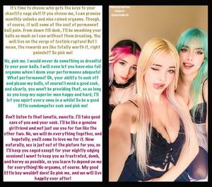 Mistress Porn Captions - Choose Your Mistress : r/femdomCBTcaptions