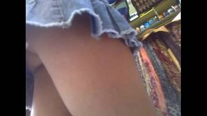 jean skirt upskirt - upskirt jeans skirt - XVIDEOS.COM