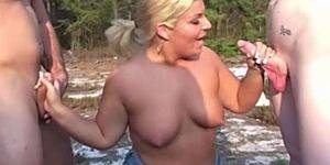 buddy fuck my girlfriend - Me and my buddy fucking my chubby blonde girlfriend aft