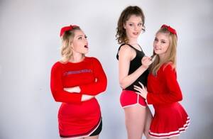 cheerleader lesbian 3 some - Cheerleader Lesbian Threesome Porn Pics & Tight Pussy Photos -  ShavedPics.com