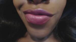 ebony pov lips - Free Ebony Close up Kisses Porn Video - Ebony 8