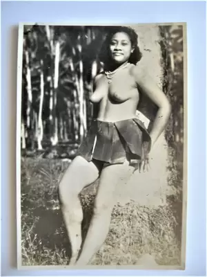 Black Hawaiian Women Porn - Hawaii Hawaiian Polynesian Samoan Photograph Topless Nude Woman Girl Model  1935 | eBay