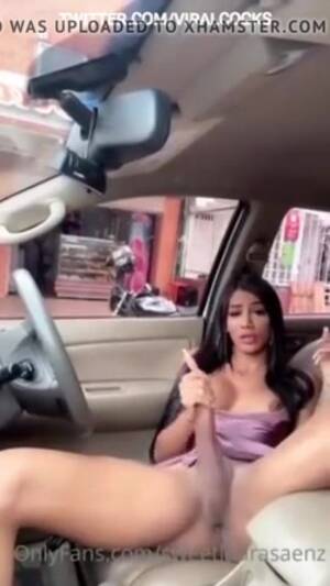 latina cum public - Super-Hot latina transgirl caught wanking off in van! Public cum-shot.