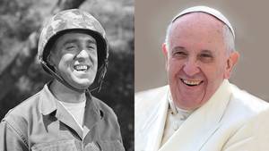 Gomer Pyle Fake Porn - Famous Lookalikes: Jim Nabors as Gomer Pyle - Pope Francis. (Image of Jim