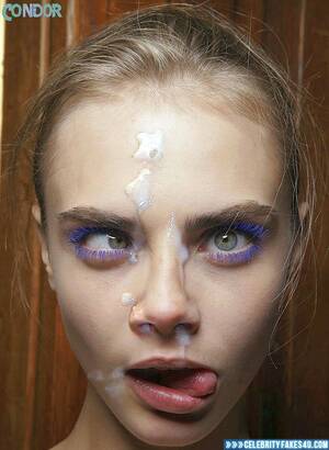 facial fake - Cara Delevingne Cumshot Facial Fake 001 Â« Celebrity Fakes 4U