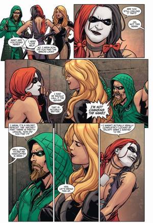 Dc Lesbian Comics With Words - Green Arrow - Black Canary - Harley Quinn - DC Comics - Comic Book Art -  Injustice Gods Among Us - Oliver Queen - Dinah Lance - Harleen Quinzel