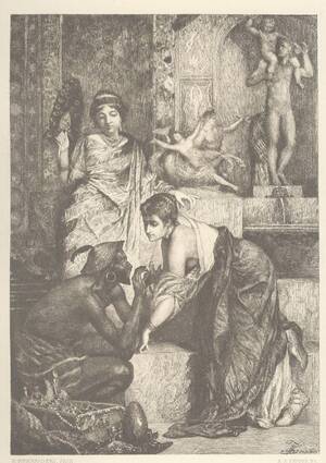 1800s vintage nudes ebony - WOMEN NUDE BLACK Man Egypt Rome Steel Plate Engraving 1800s - Etsy