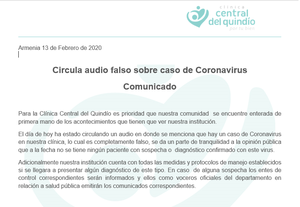 Cute Toddlercon Porn - Comunicado Audio Falso Sobre Caso Coronavirus â€“ ClÃ­nica Central del QuindÃ­o