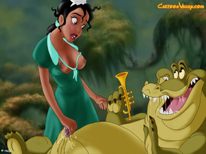 Alligator Porn - The Princess And The Frog - [CartoonValley][Helg] - Tiana And Alligator  Part.1 - Green Alligator Pipe porno