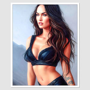 Naked Pussy Megan Fox - SD-14868 Megan Fox A Painting Of A Woman In A Black Bikini, inspired by  Magali Villeneuve, Featured On , Megan Fox As Beautiful Mountains, Young  Woman With Long Dark Hair, Charmed Sexy