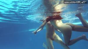 lesbians swimming naked - Two Hot Lesbian Brunettes in the Swimming Pool - Pornhub.com