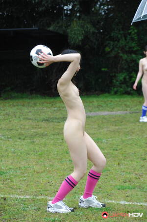 japanese nude sports show - Japanese girls playing soccer totally naked