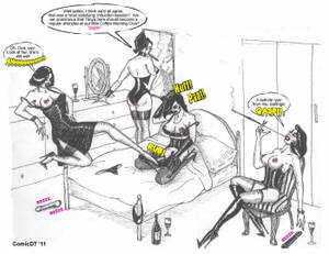 milf lesbian drawings - MILF, Lesbian, Femdom, and Uniform Art - HentaiEra