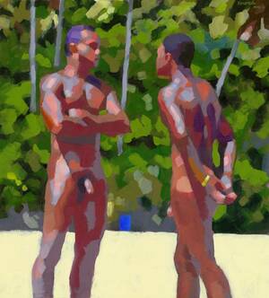 bahia brazil beach topless - Baianos Desnudos (Nude Bahian Boys) Acrylic painting by Douglas Simonson |  Artfinder