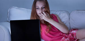 Girl Looking At Computer Porn - 