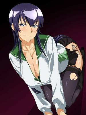 Hotd - School Uniforms, High Schools, Blush, Purple Hair, Mosaics, Blue Eyes,  Anime Girls, Long Hair, Hair Color Purple