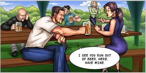 Drunk Wife Porn Cartoons - Drunk cartoon xxx game with horny bitch seduced with big throbbing cock