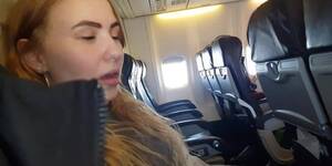 Airplane Bondage Porn - PUBLIC AIRPLANE Handjob and Blowjob - Bella Mur - Tnaflix.com