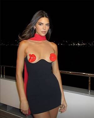 Kendall Kardashian Nude Porn - Kendall Jenner's Tiny Naked Dress Included Petal Pasties