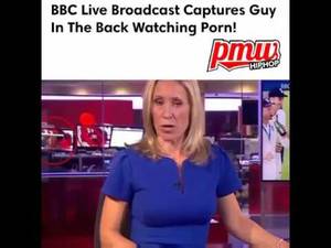get caught - Man get caught watching porn in live tv