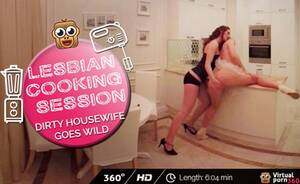 dirty housewife lesbian - Dirty Housewife Goes Wild - Lesbian Sex Kitchen