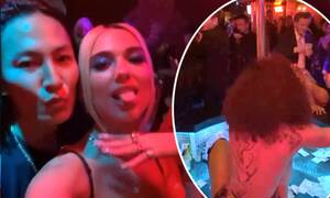 Miley Cyrus London Club Blowjob - Grammy Awards 2020: Dua Lipa puts on a racy display as she watches a pole  dancer at after-party | Daily Mail Online