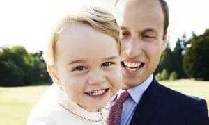 Amelia Welsh - The Duke of Cambridge holding Prince George. The royal toddler's name was  at No 7