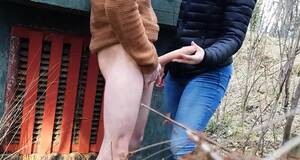 amateur outdoor handjob - Kinky Amateur Wife Giving A Helping Hand In The Outdoors Video at Porn Lib