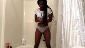 black girls pissing in panties - Black girl pee panties in shower - ThisVid.com