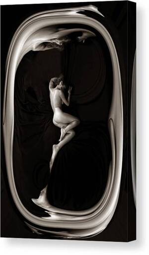 black girl sleeping nude - Female Nude Sleeping On Black Canvas Print / Canvas Art by Eversofine -  Photos.com