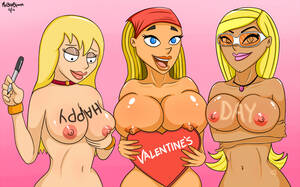 Blonde Family Porn - Three Blonde Valentine Surprise - commission by MrBoobLover