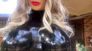 big boobs latex sex - Latex Sex Doll Loves her Huge Silicone Boobs - XNXX.COM