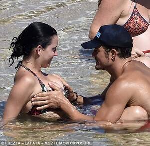 girlfriend beach nudes - Katy Perry seems less than impressed by Orlando Blooms touching on beach |  Daily Mail Online