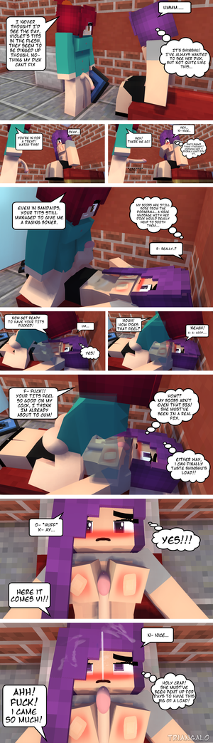 Minecraft Female Porn Cartoon Comic - Rule 34 - 1futa 2girls 3d bisexual (female) comic cubic breasts cum cum  between breasts cumshot futa on female futanari gym uniform horny female  horny futa intersex mine-imator minecraft nurse orange eyes
