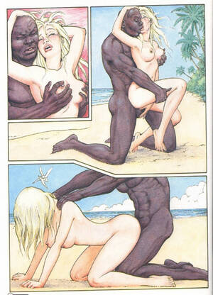 blonde interracial pussy - Cartoon Interracial Porn Photo Blonde Pussy Fucked by BBC