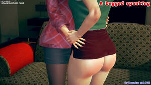 cg spanking - CG Animation] #24 A begged spanking - SpankingTube.com