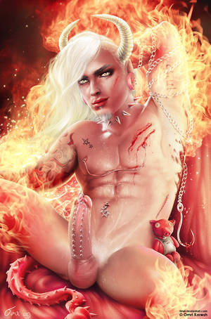 Lucifer Porn - i always wanted to paint a large hard cock, just once because i didn't have  one on my gallery, i think diversity is key to have an interesting gallery  and ...