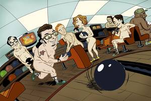 Bowling Cartoon Porn - Nude Bowling Charity Event | Communication Arts